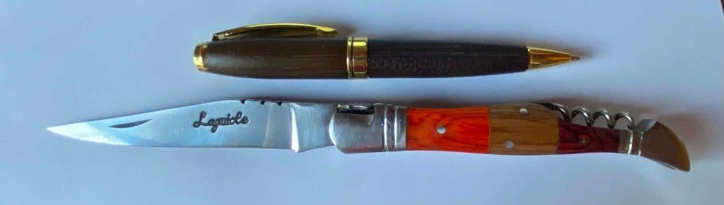 Laguiole Zakmes Set  Inclusief Etui & Aanzetstaal, Ophalen of Verzenden, Nieuw