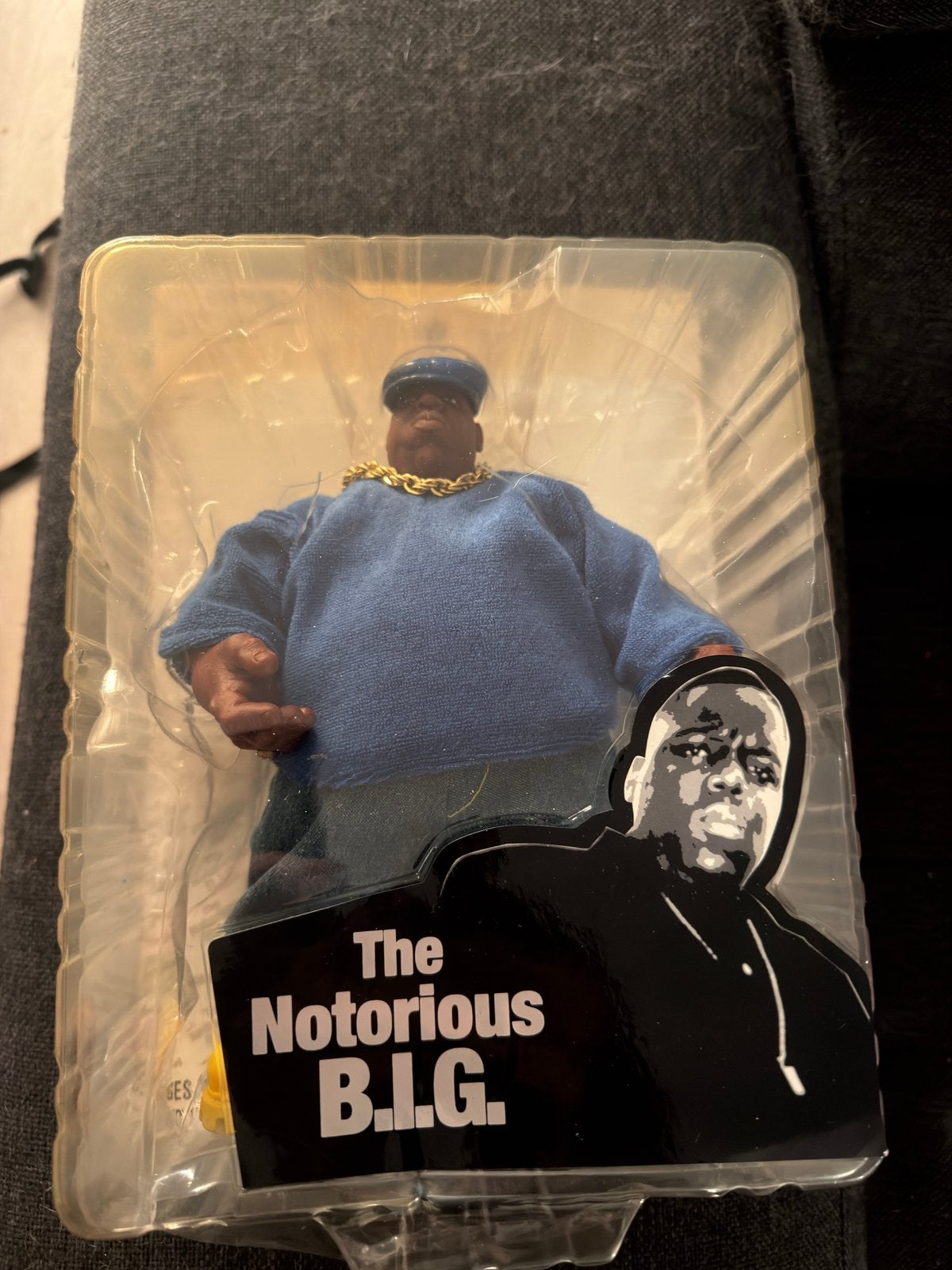 Figurine Mezco avec pull bleu Notorious B.I.G 2006, Enlèvement, Neuf