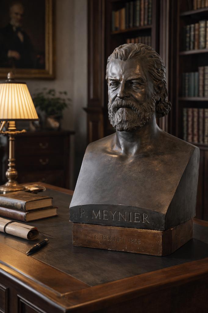 Grote bronzen buste – Prosper Meynier – Bonnet, Ophalen