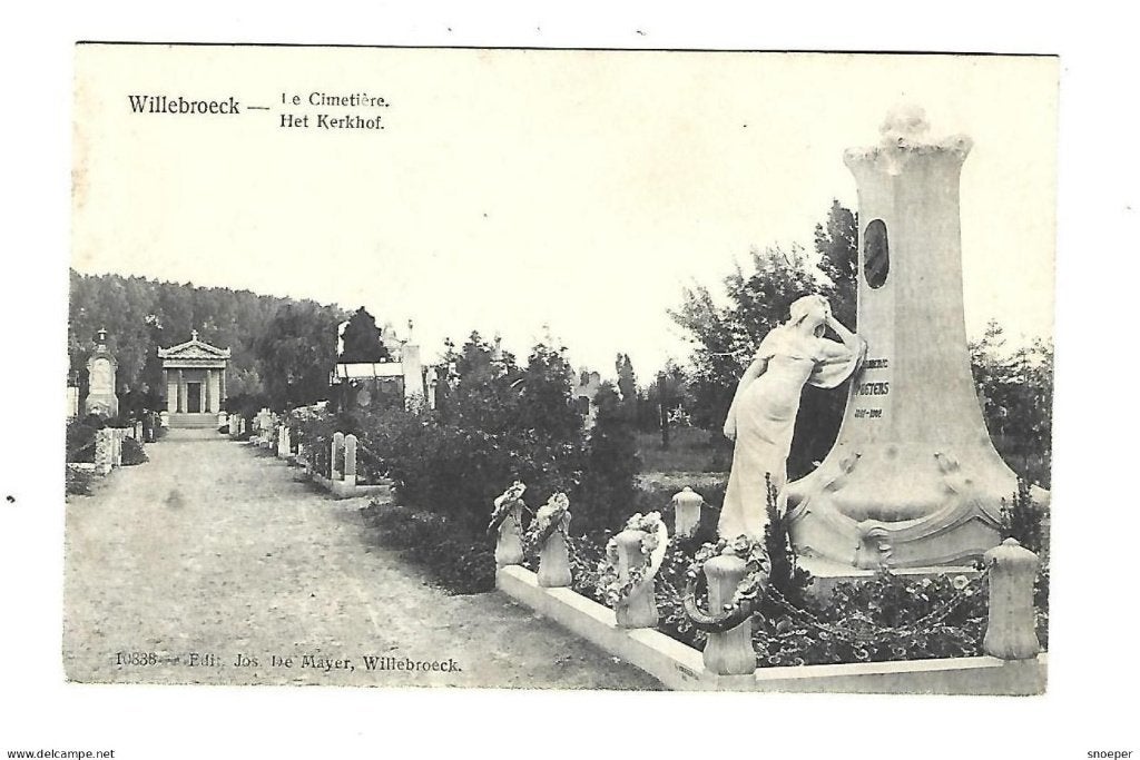 Willebroek het kerkhof jos de mayer, Ophalen of Verzenden, Ongelopen, Antwerpen