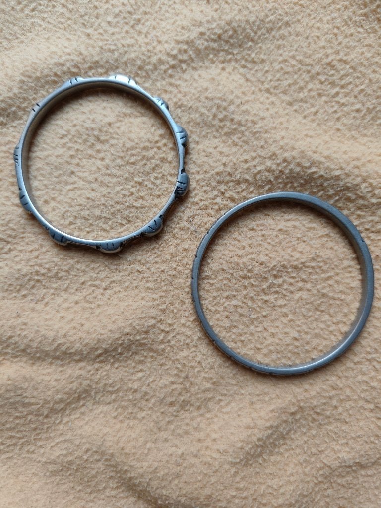 Ensemble de deux bracelets anciens en argent, Bijoux, Sacs & Beauté, Enlèvement, Argent, Bracelet