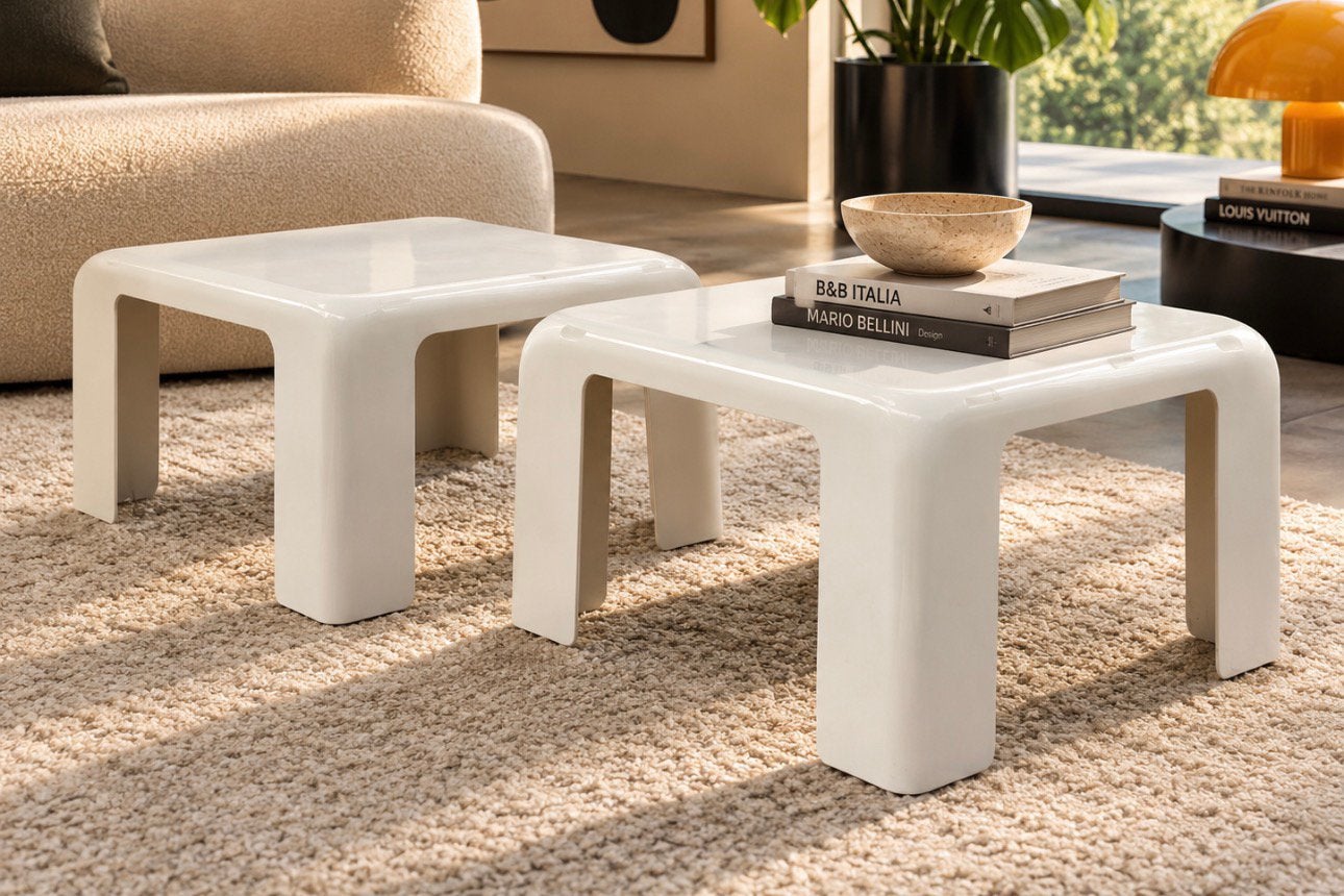2 tables gigognes B&B Italia Mario Bellini Gatti, Maison & Meubles, Enlèvement, Utilisé
