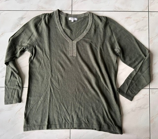 Pull Paprika T1 (nr7558), Taille 42/44 (L), Enlèvement ou Envoi, Comme neuf, Vert