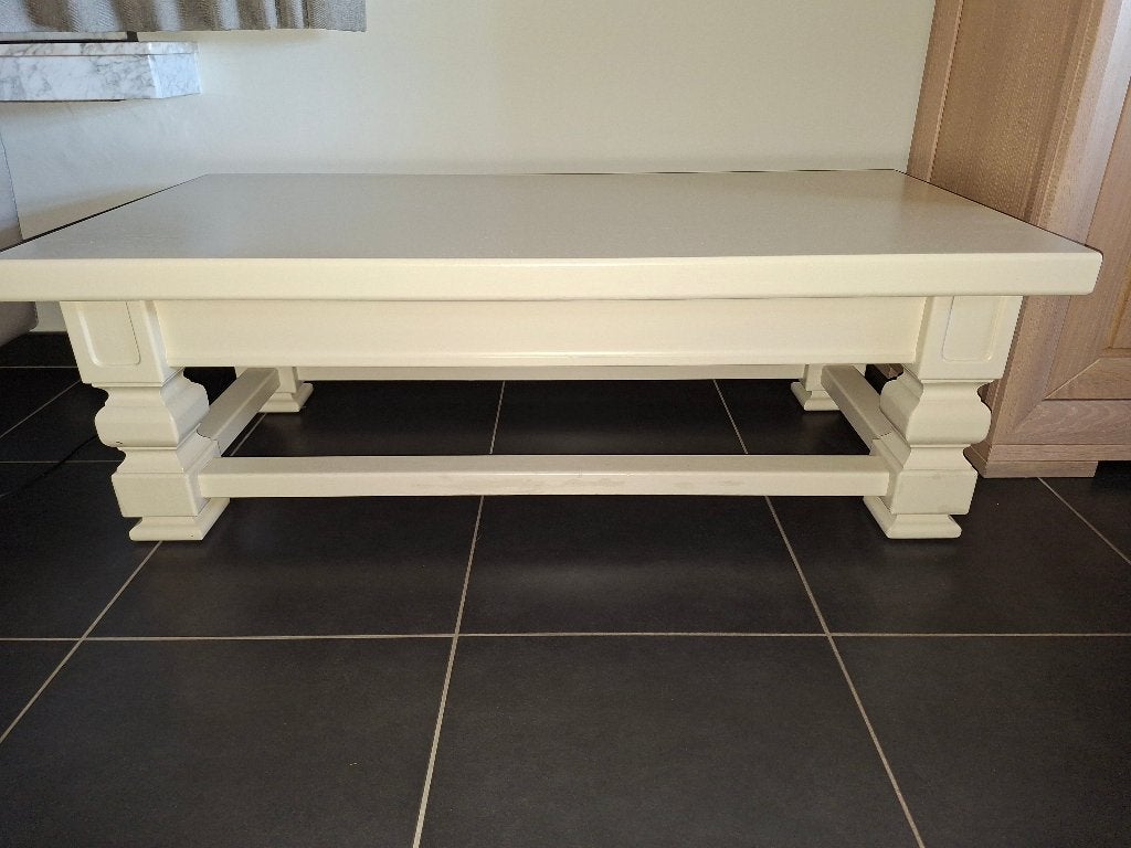 Houten salontafel, Huis en Inrichting, Tafels | Salontafels, Ophalen, Gebruikt, Eikenhout, Rechthoekig
