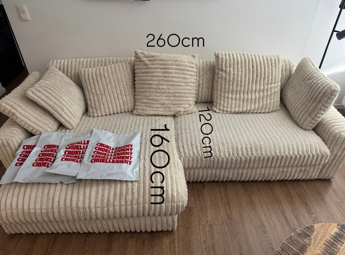 Canapé beige, Enlèvement, Utilisé, 200 à 250 cm