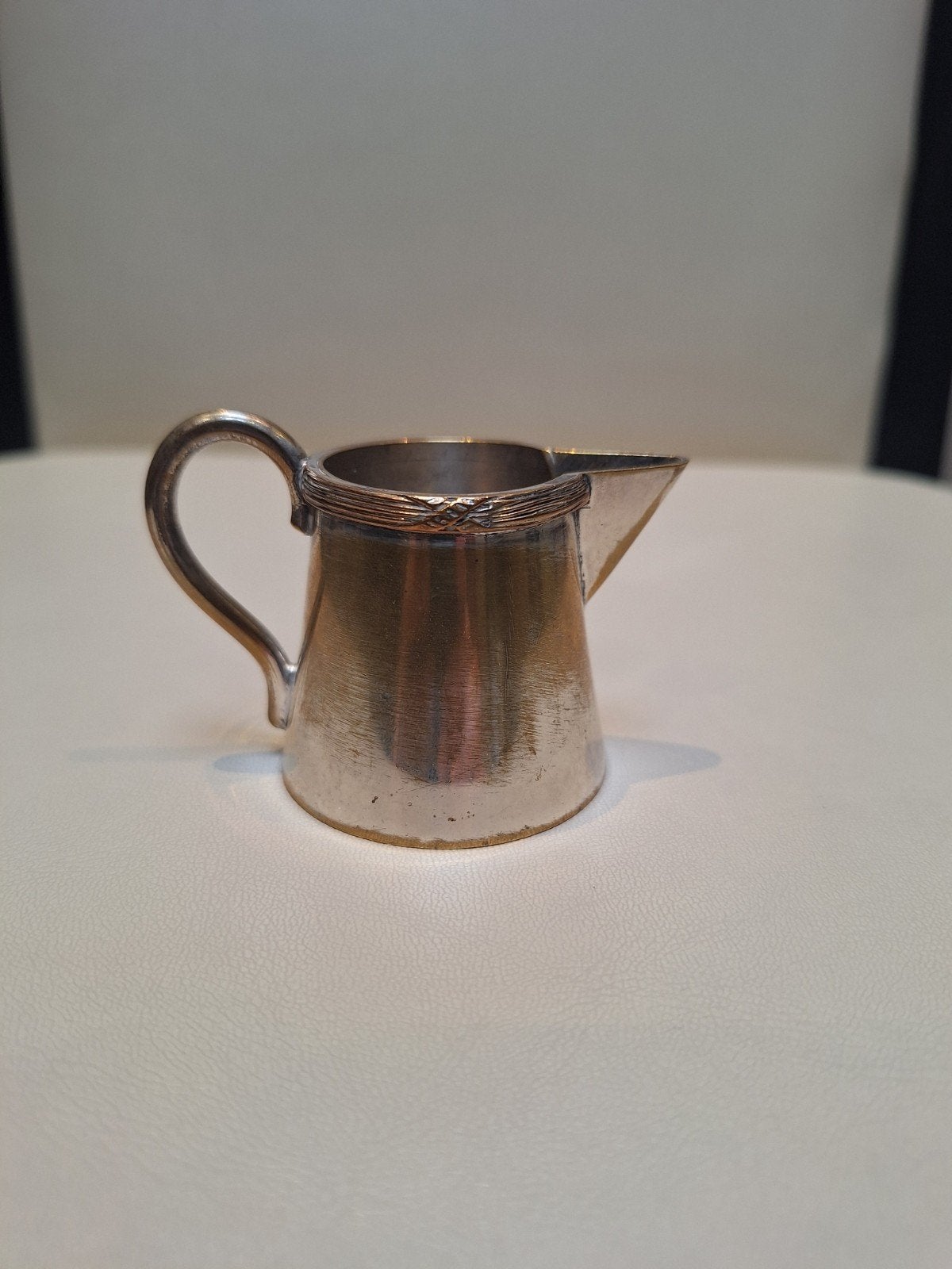 Verzilverd melkkannetje, Antiek en Kunst, Antiek | Zilver en Goud, Ophalen of Verzenden