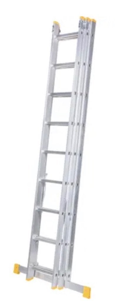 Échelle 3x9 marches Aluminium, Enlèvement, Comme neuf, Échelle, 4 mètres ou plus