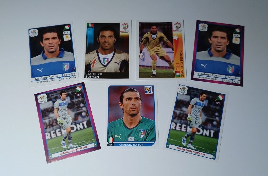 Autocollants Gianluigi Buffon, Enlèvement ou Envoi, Comme neuf, Plusieurs autocollants