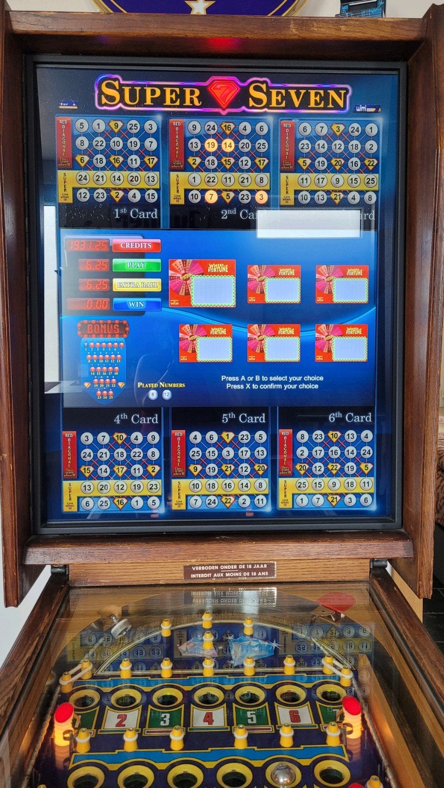 Bingokast Super7seven, Collections, Enlèvement, Utilisé, Avec clés