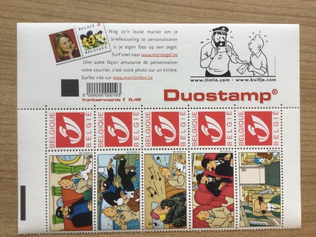kuifje duostamp, Verzenden, Postfris, Postfris
