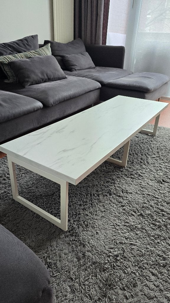 Table basse aspect marbre, Maison & Meubles, 100 à 150 cm, Enlèvement, Utilisé, Moins de 50 cm