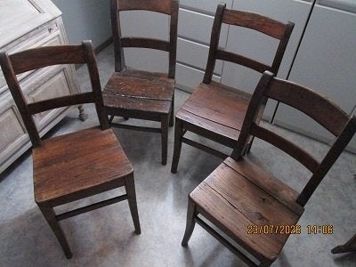 Stoelen, Ophalen, Gebruikt, Hout, Vier