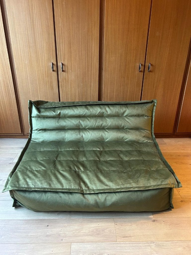 Canapé Icon Kota, pouf/chaise longue de luxe vert olive, Enlèvement, Comme neuf, Vert, Pouf