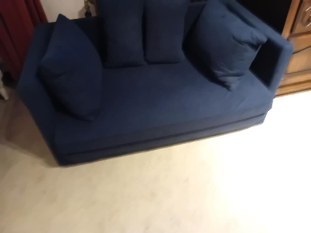 zetel blauw, Ophalen, Zo goed als nieuw