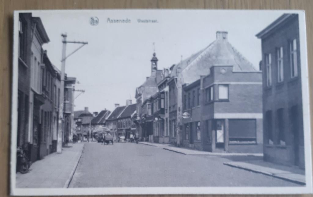 2 postkaarten ASSENEDE / Weststraat & Kasteelstraat, Verzamelen, Verzenden, 1920 tot 1940, Ongelopen, Oost-Vlaanderen