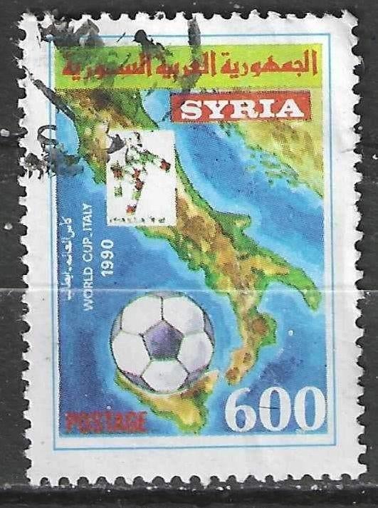 Syrie 1990 - Yvert 895 - Wereldbeker Voetbal in Italie (ST), Verzenden, Gestempeld