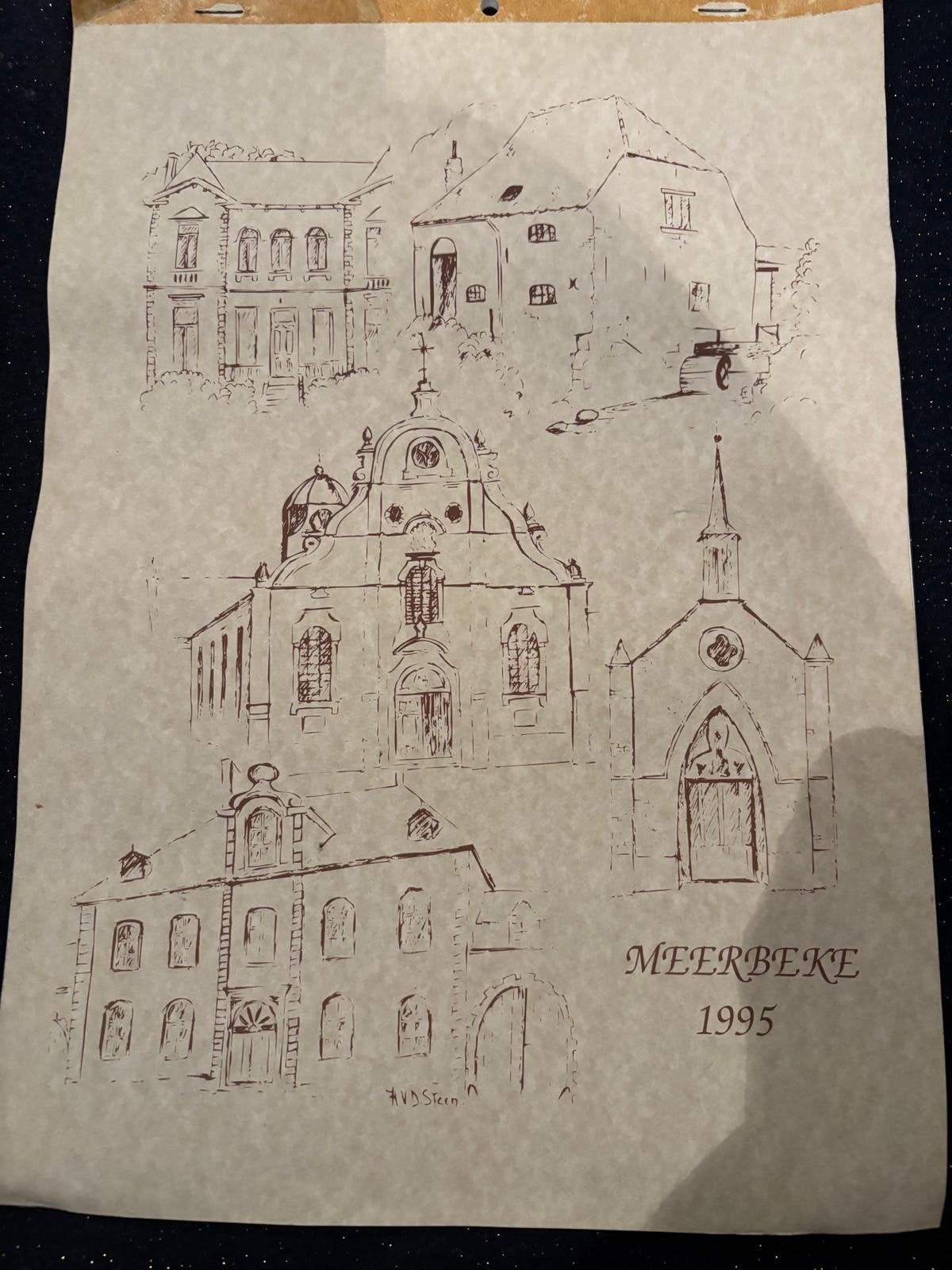 Kalender Meerbeke 1995, Divers, Enlèvement ou Envoi, Calendrier annuel, Comme neuf