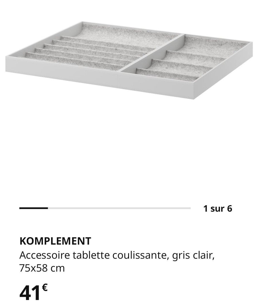 Komplement ikea accessoires pour plateau coulissant gris cla, Jardin & Terrasse, Enlèvement, Comme neuf, Boîte de culture