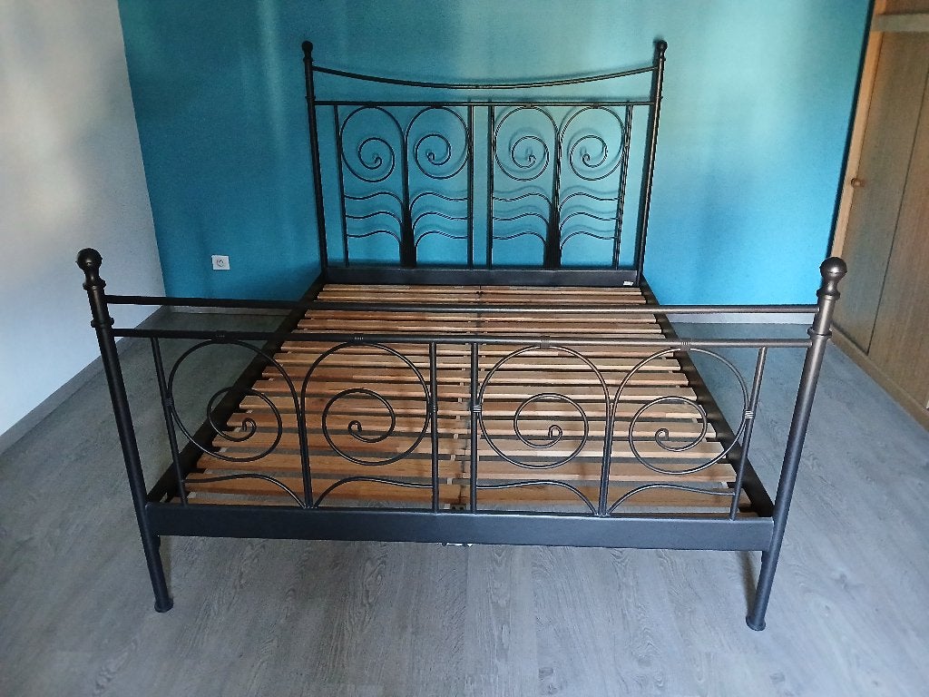 Lit 2 personnes Ikea, Maison & Meubles, Enlèvement, Utilisé, Deux personnes, 160 cm