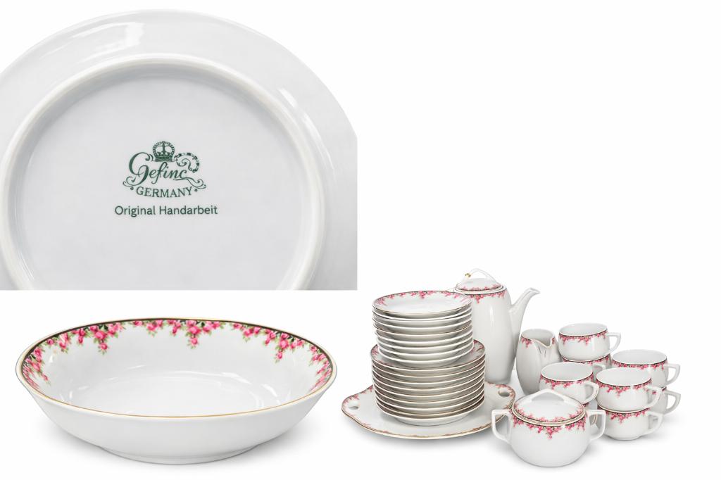 Service à thé/café en porcelaine Gefinc Germany, Antiek en Kunst, Antiek | Servies compleet, Ophalen