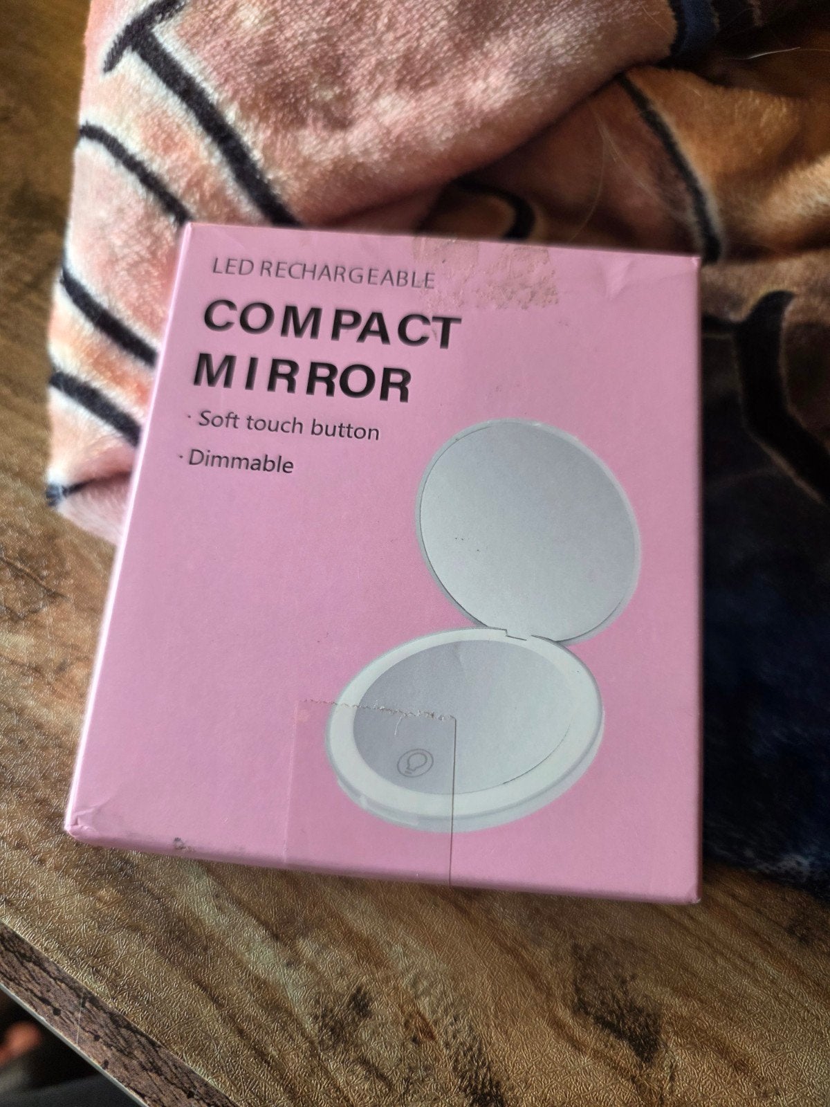 mini compact mirror met led in, Ophalen of Verzenden, Nieuw