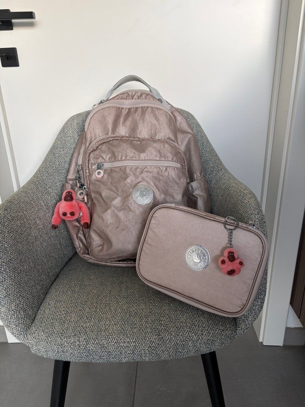 Kipling boekentas + pennenzak, Handtassen en Accessoires, Ophalen, Zo goed als nieuw