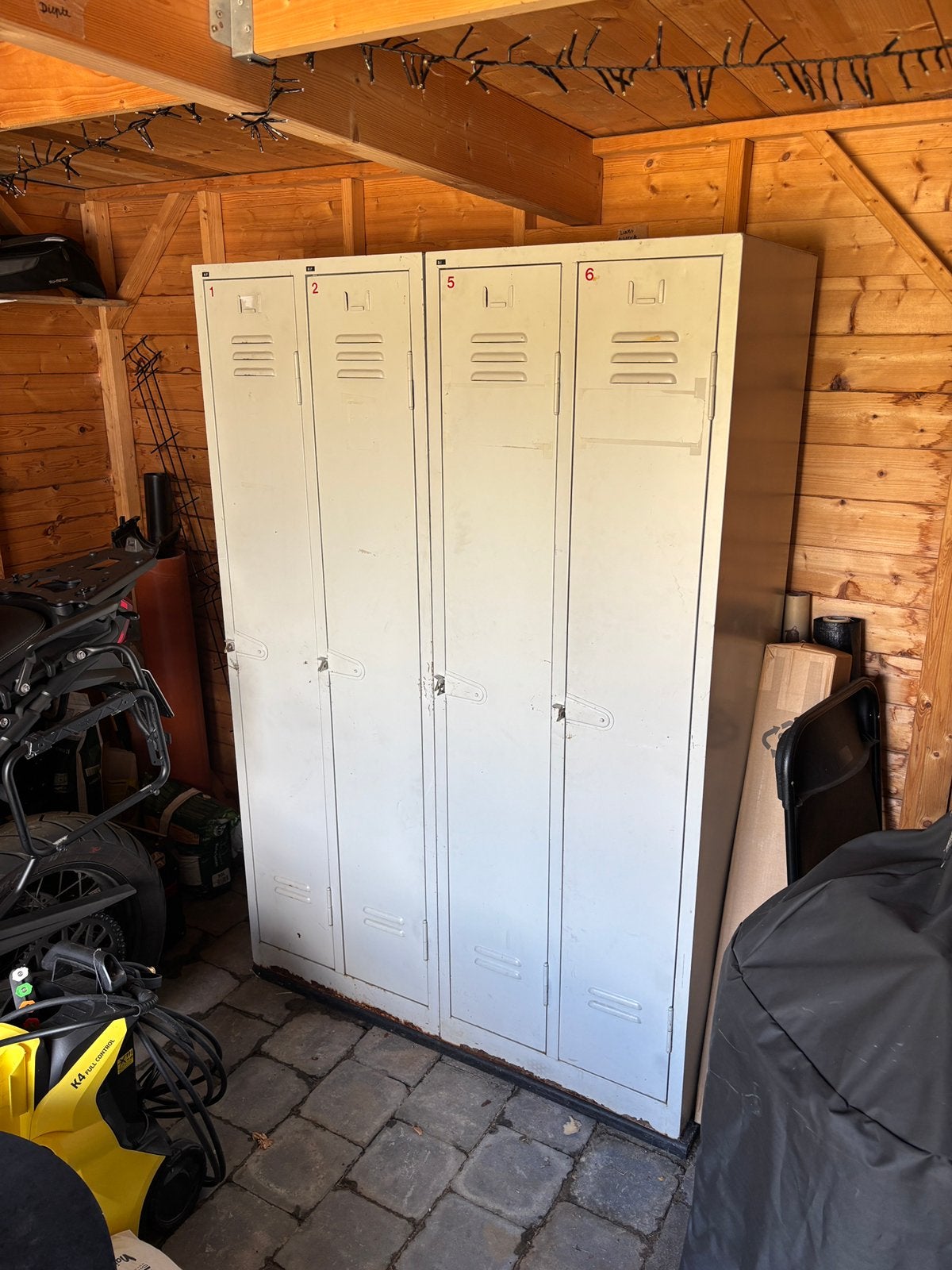 Industriële Metalen Lockerkast / Vestiairekast (4 deuren), Ophalen, Zo goed als nieuw, Metaal, Overige typen