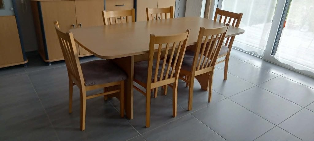 salle à manger complète, Enlèvement, Comme neuf, Moderne, 4 à 6 chaises