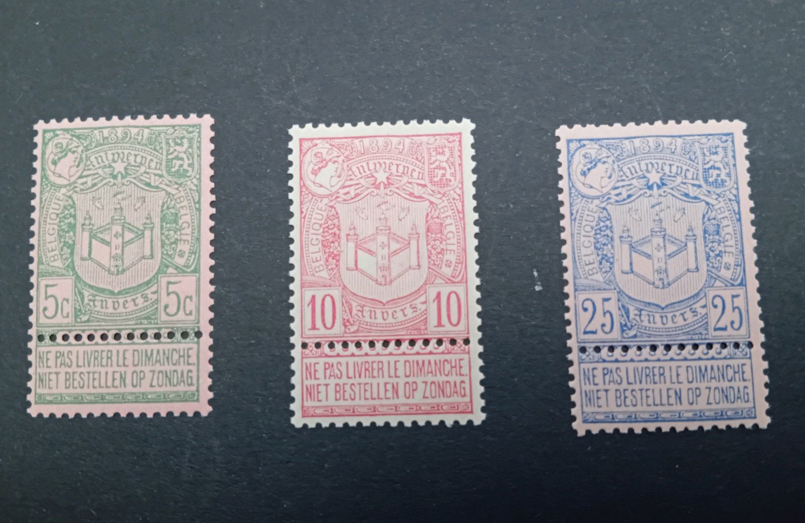 België postzegels nr 68/70** lot 1P, Postzegels en Munten, Postzegels | Europa | België, Verzenden, Orginele gom, Zonder stempel
