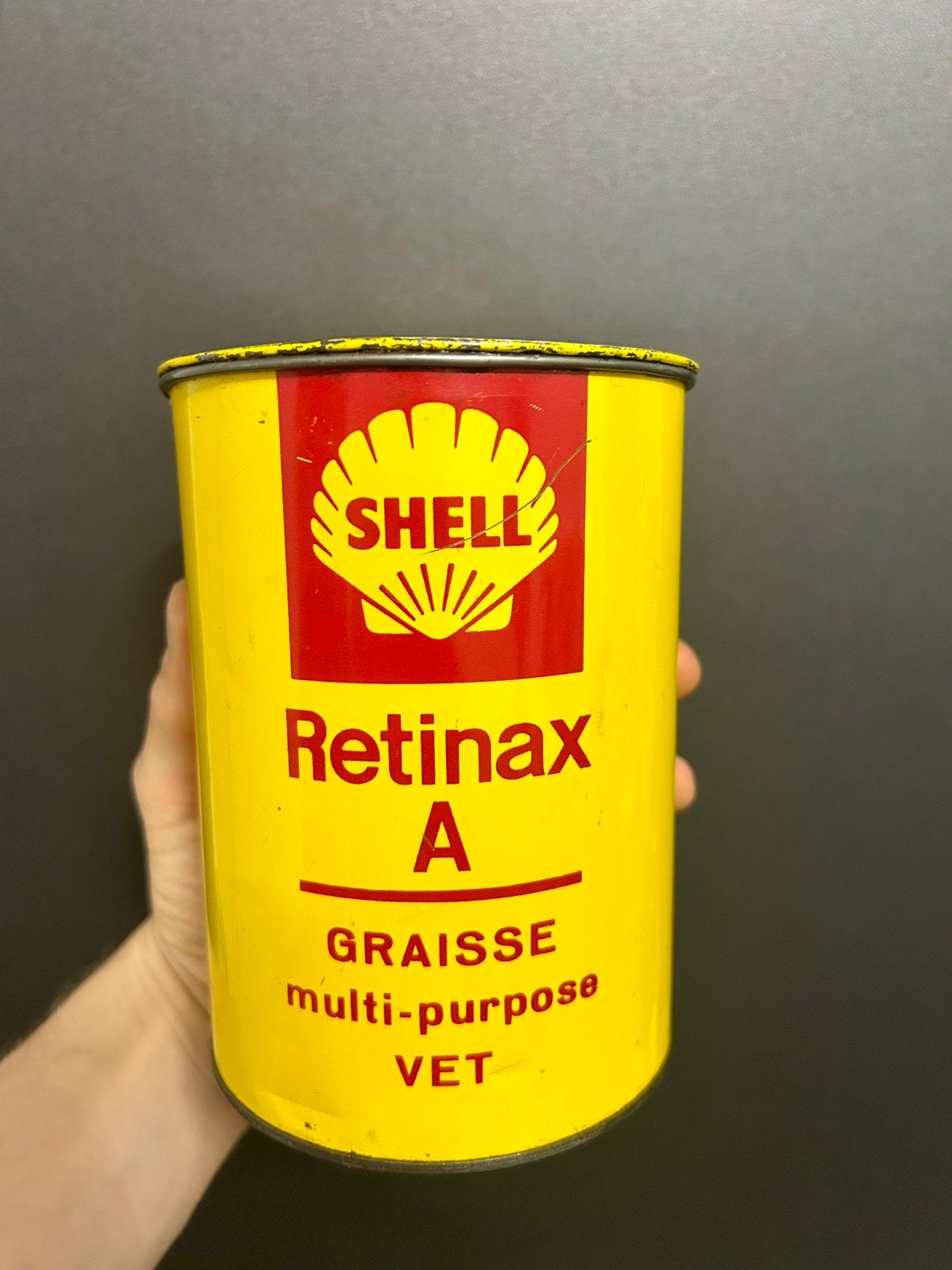 Pot de graisse greases no bidon huile olieblik oil Shell, Collections, Marques & Objets publicitaires, Enlèvement ou Envoi, Comme neuf