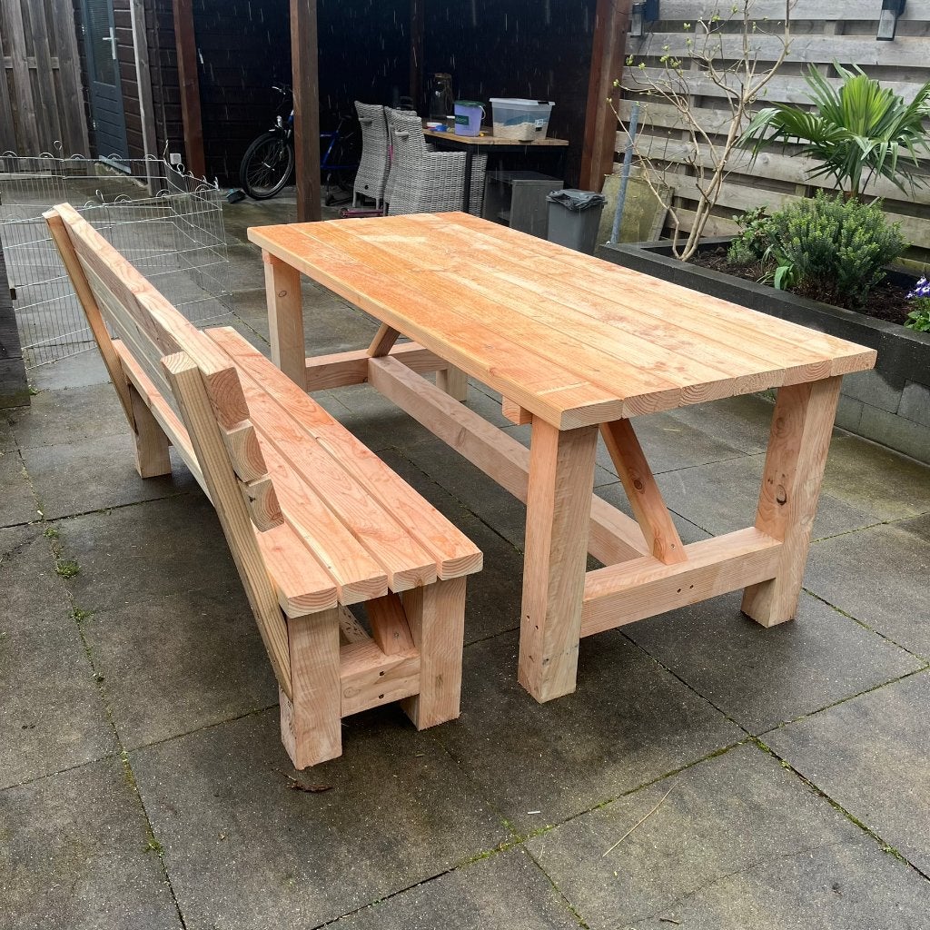 tuintafel - douglashout - nieuw, Tuin en Terras, Ophalen of Verzenden, Nieuw, Rechthoekig, Hout