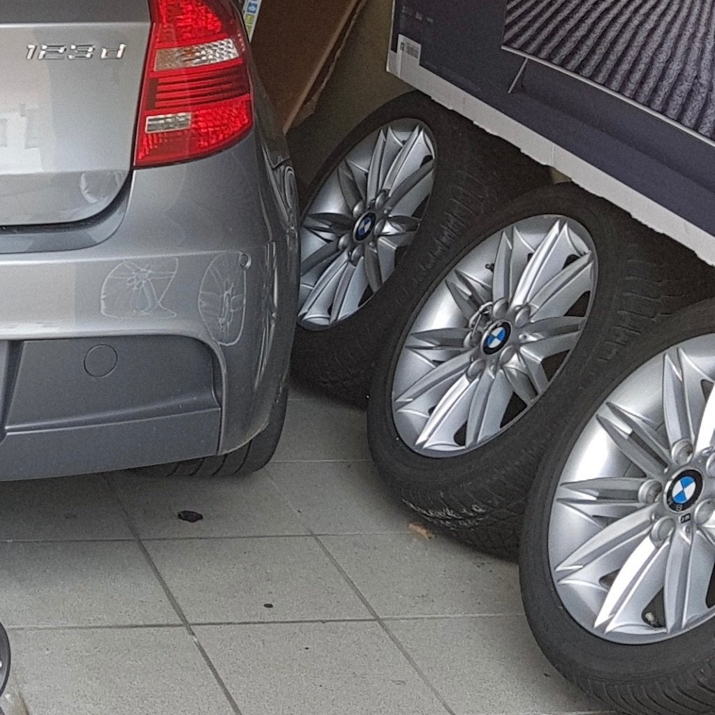 Originele bmw Breedte set velgen 17inch, Motoren, Ophalen, Gebruikt