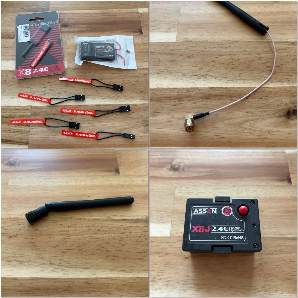 Assan X8J 2.4GHz V2 + récepteur X8R6 + antennes RC modélisme, Hobby & Loisirs créatifs, Enlèvement ou Envoi, Utilisé, Avion, Autres marques