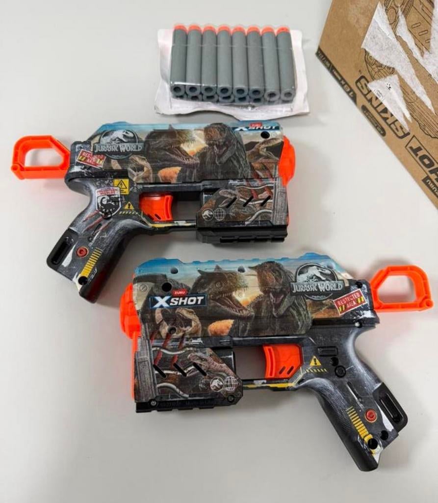 2 x skins X-Shot Flux Jurassic World + 16 flèches — Nouveau, Enlèvement ou Envoi, Neuf