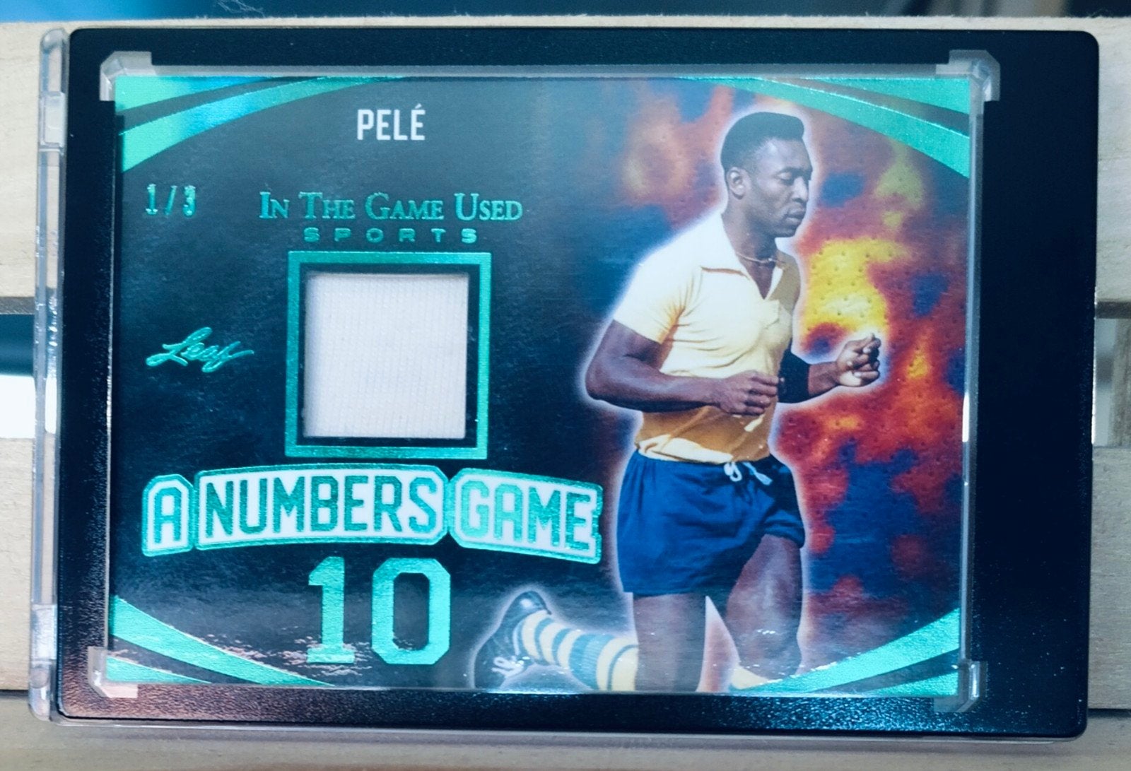 Leaf Pelé unieke genummerde patch matchworn kaart 1/3, Ophalen of Verzenden
