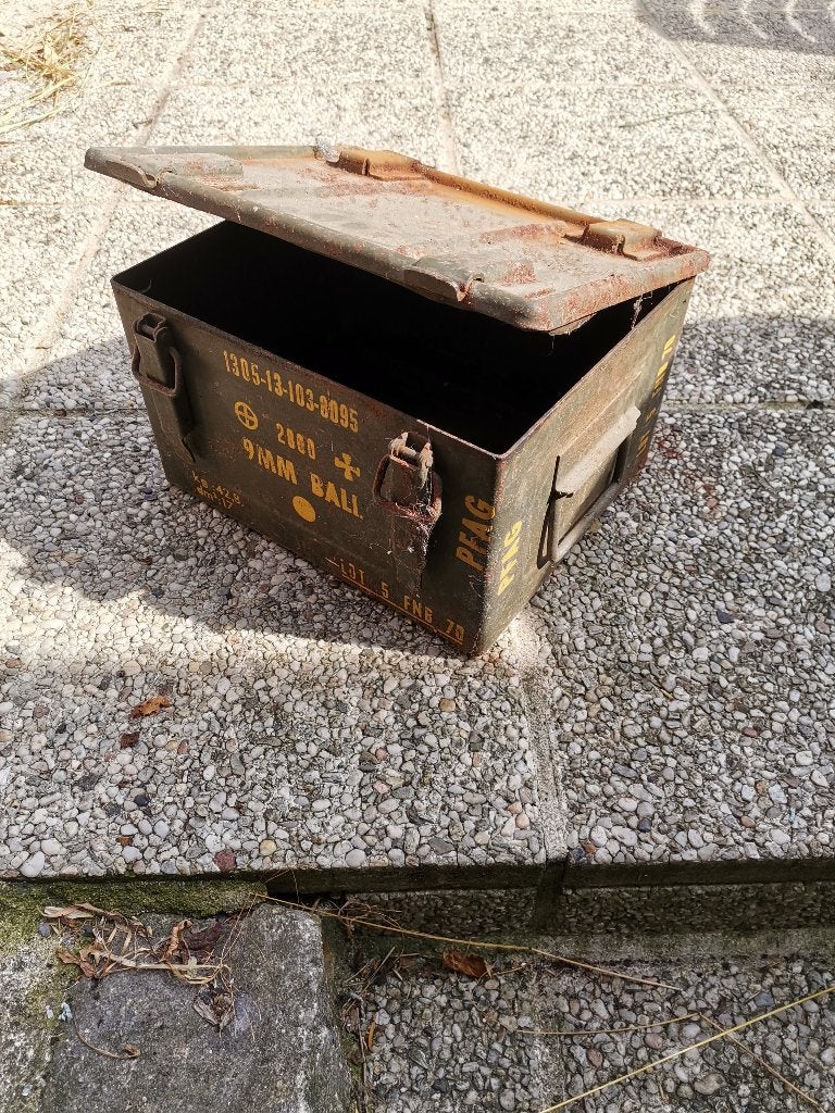 boîte métallique à munitions, Collections, Enlèvement, Armée de terre, Caisse ou Géocache