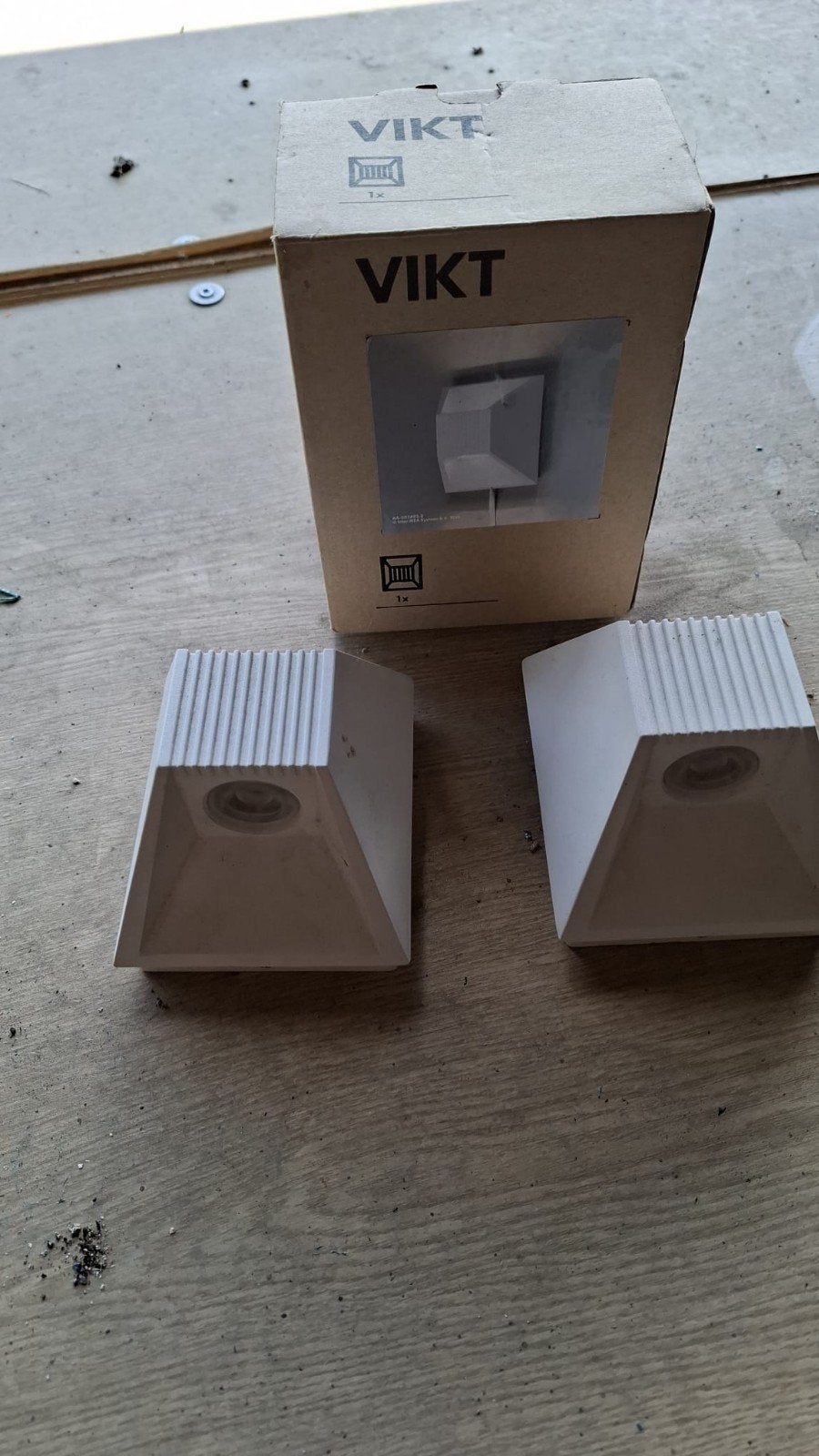 Set van 3 IKEA VIKT buitenlampen / wandlampen (wit), Ophalen of Verzenden, IKEA, GU10, Wit