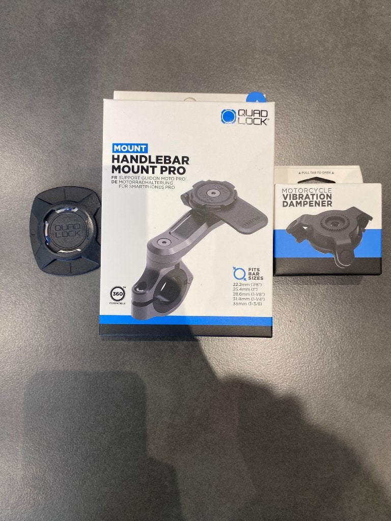 nieuwe quadlock PRO met vibratiedemper, Motoren, Accessoires | Navigatiesystemen, Nieuw, Ophalen of Verzenden