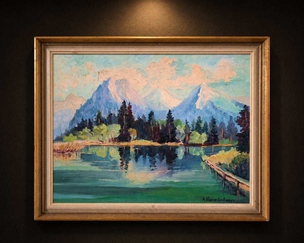 Reflection, Antiquités & Art, Art | Peinture | Classique, Enlèvement ou Envoi, Encadré, Peinture à l'huile, Panneau
