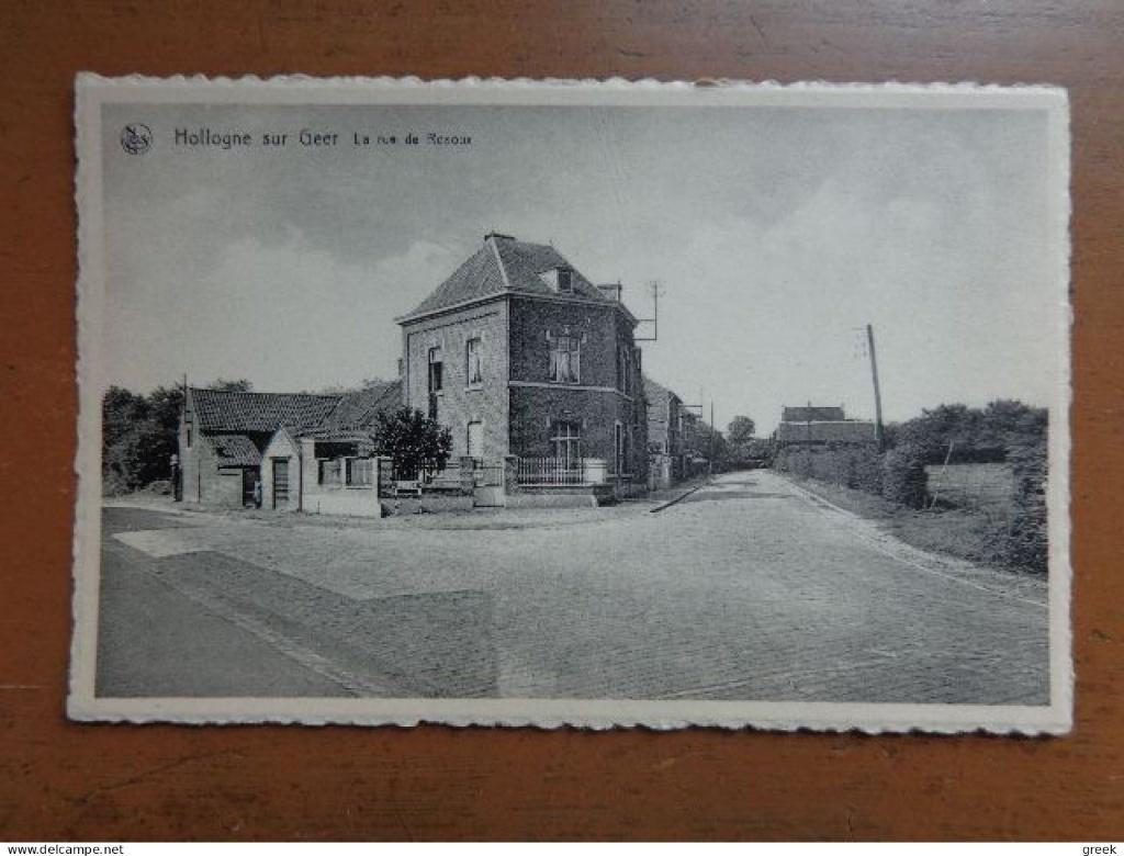 Postkaart Hollogne sur Geer, La Rue de Rosoux, Envoi, Non affranchie, Liège
