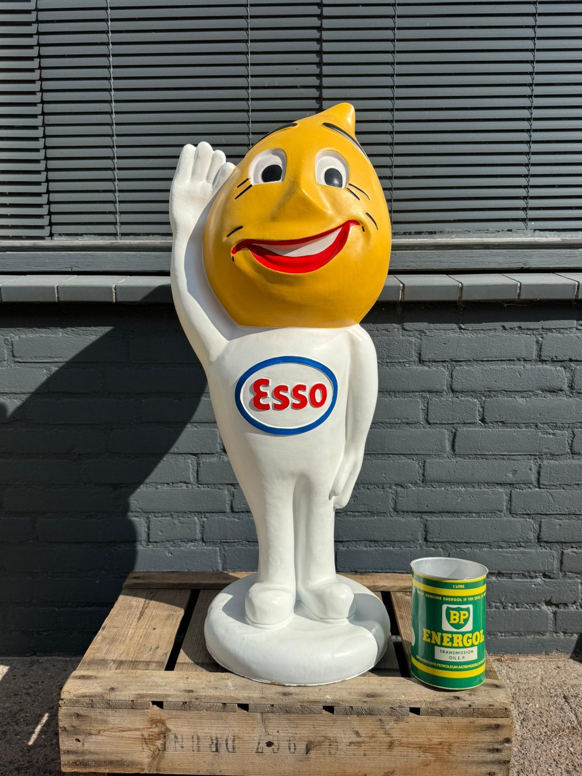 Groot Esso druppel reclame beeld, Verzamelen, Ophalen, Gebruikt, Reclamebord