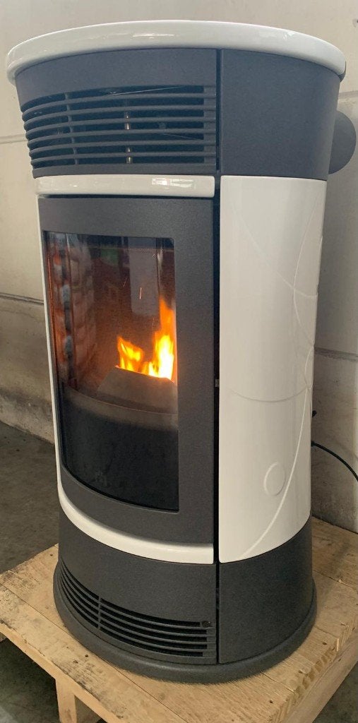 Pelletkachel Edilkamin 12kw showroom staat, Ophalen, Zo goed als nieuw, Vrijstaand, Pelletkachel