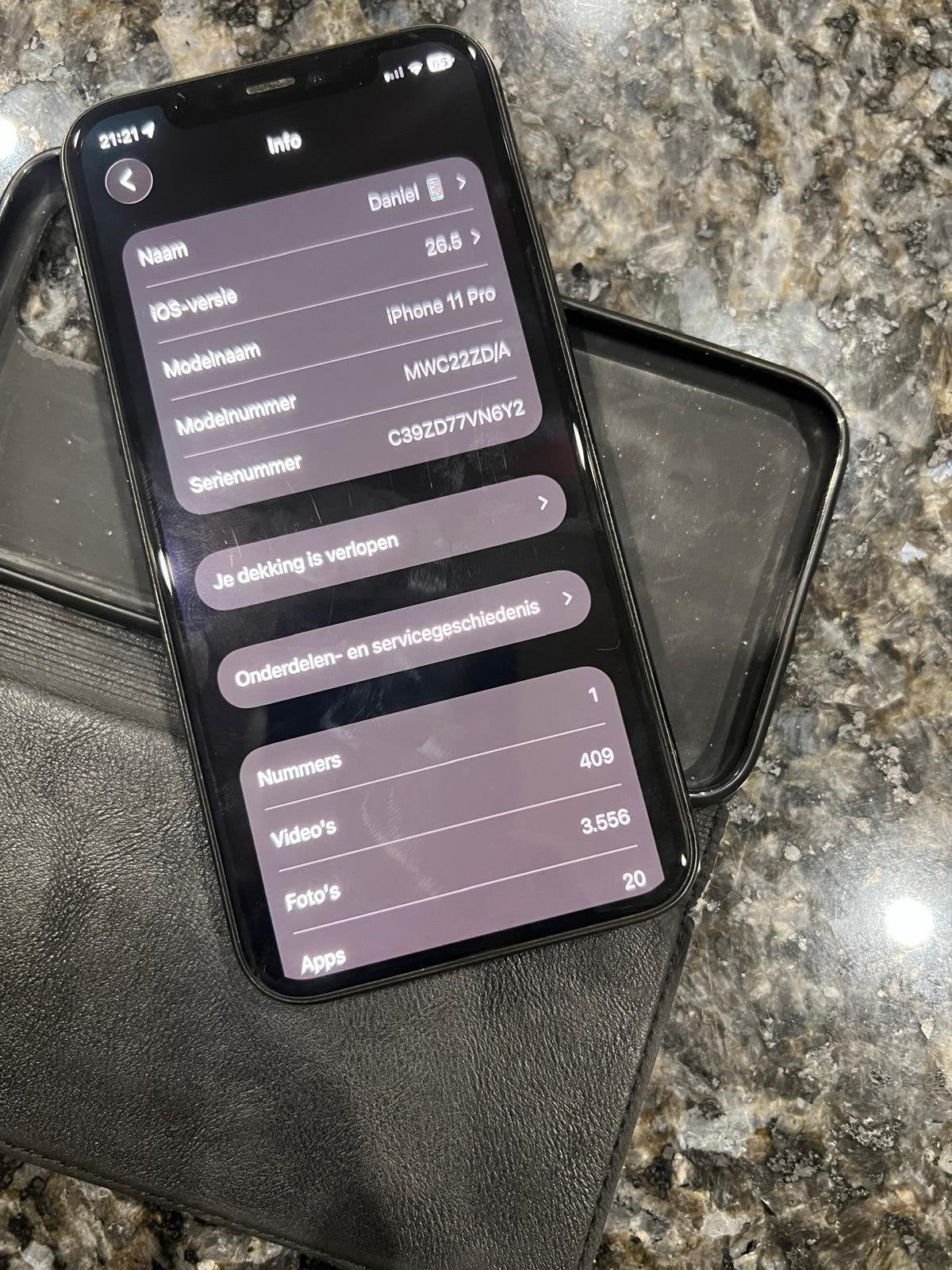 iPhone 11 pro, Télécoms, Téléphonie mobile | Apple iPhone, Comme neuf, Enlèvement, 68 %, Noir