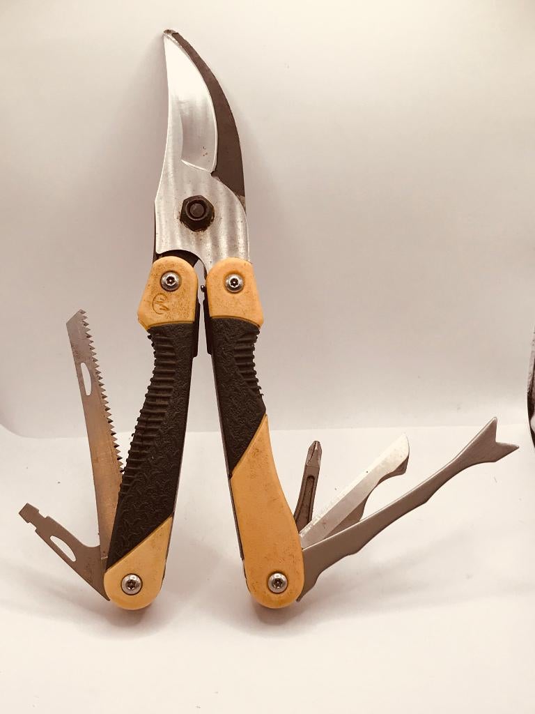 Ciseaux d'élagage hybrides Leatherman rares et collecteurs, Caravanes & Camping, Outils de camping, Utilisé, Enlèvement ou Envoi
