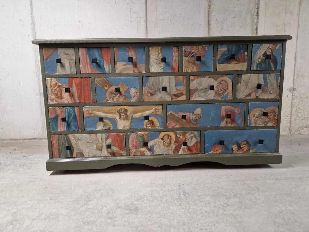 Vintage apothekerskast ladekast, Ophalen