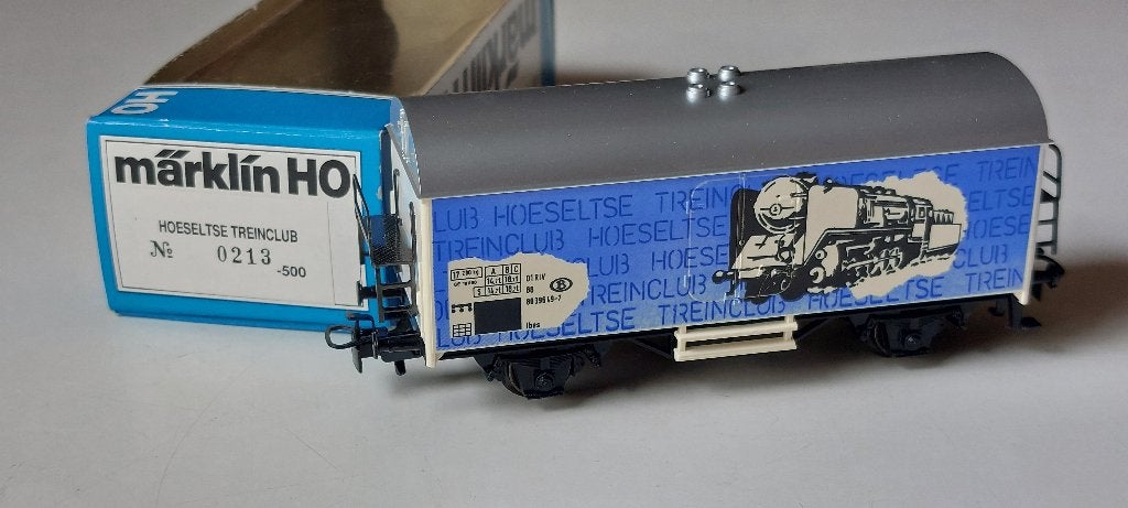SNCB/NMBS MARKLIN WAGON *HOESELTSE TREINCLUB  0213* HO*AC, Analogique, Courant alternatif, Wagon, Utilisé