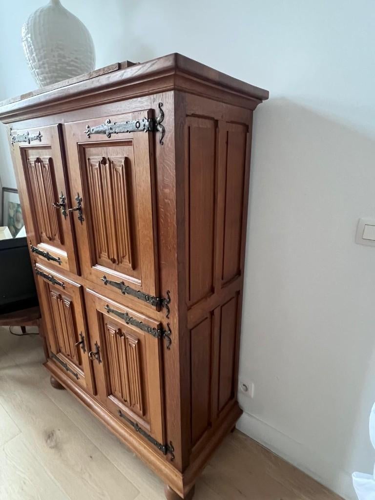 buffetkast, 25 à 50 cm, 100 à 150 cm, Chêne, Avec tablette(s)