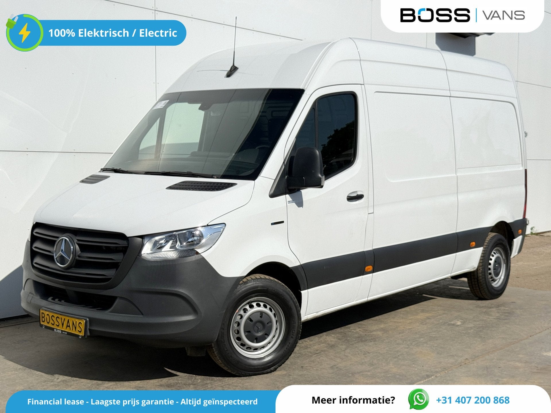 Mercedes-Benz eSprinter 312 55 kWh L2H2 Elektrisch 145km WLT, Autos, Achat, 3 places, 116 ch, Noir