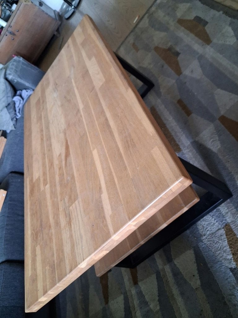Table basse teck, Maison & Meubles, Teck, 100 à 150 cm, Enlèvement, Utilisé
