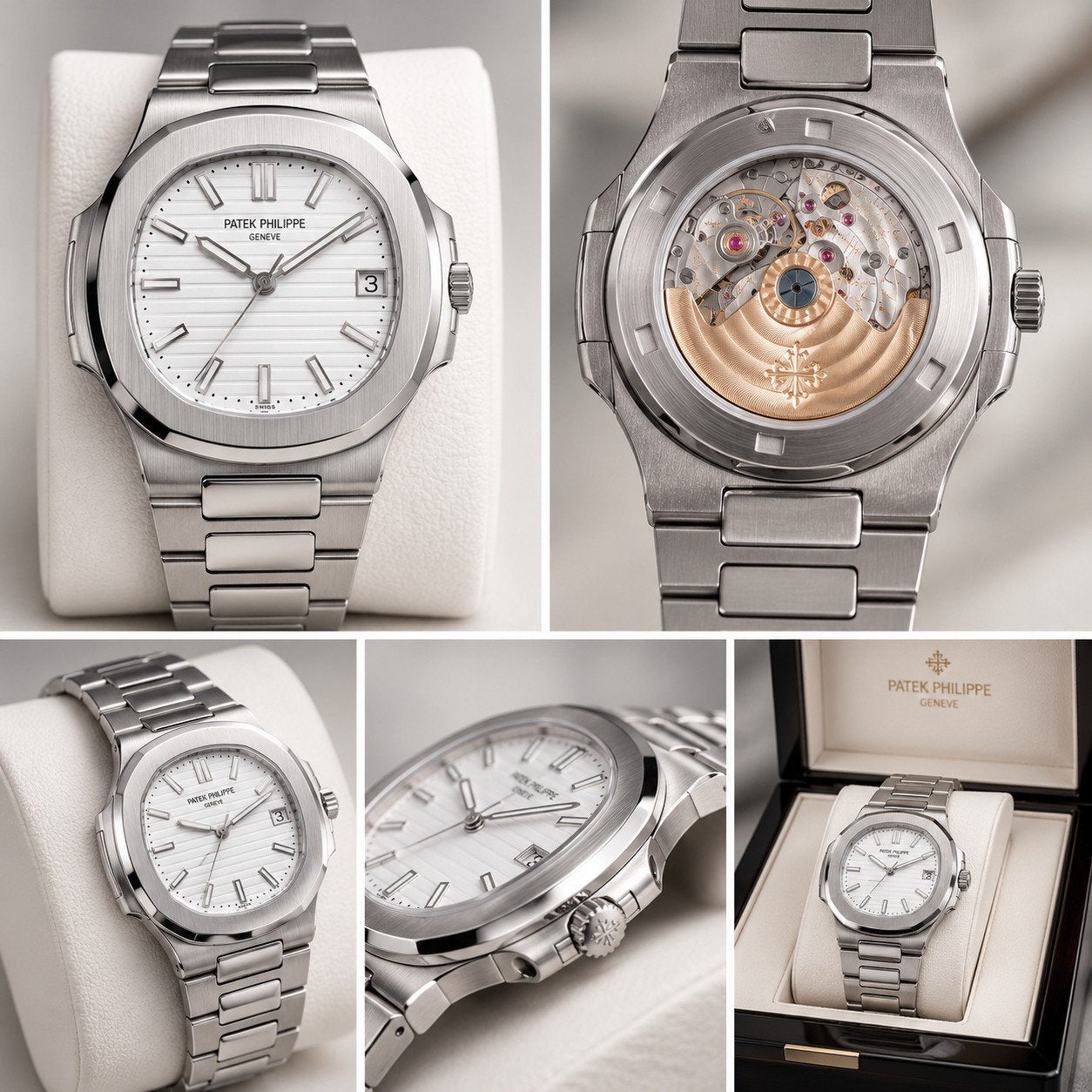 Nieuwe 1:1 automaat Patek Philippe horloge met witte dial., Handtassen en Accessoires, Horloges | Heren, Ophalen, Zo goed als nieuw